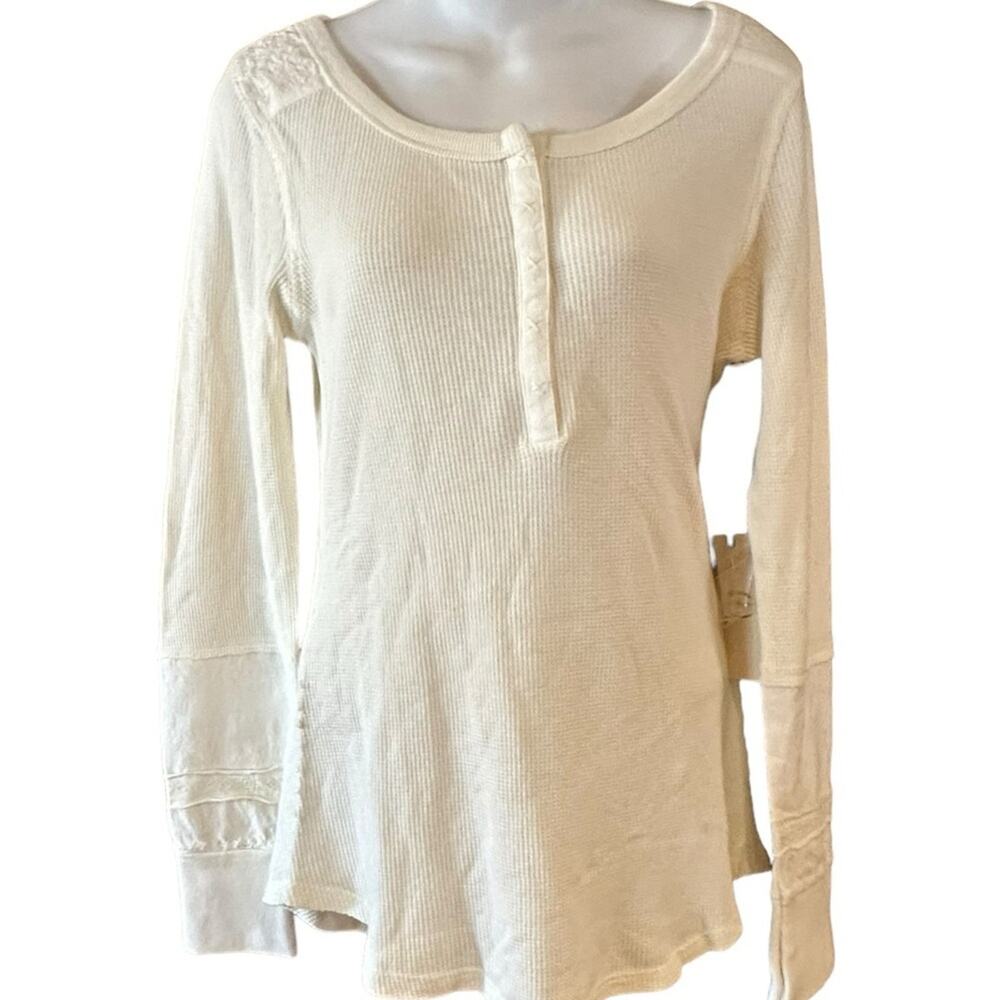 Idyllwind by Miranda Lambert Women’s Small Ivory Thermal Long Sleeve Shirt NWT